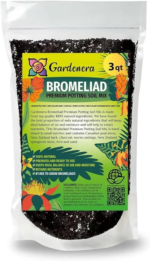 Bromeliad Soil - Ideal Blend for Thriving and Healthy Bromeliads - 3 QUARTS by GreenHaven Gardens