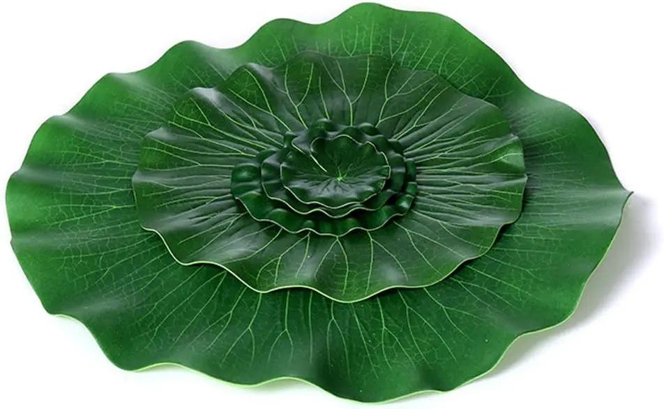 Superdream Artificial Realistic Lily Pads Floating Scenery Lotus Pods for Pool Decoration Aquarium Fish Pond Water Decorative (Pack of 6) by GreenHaven Gardens