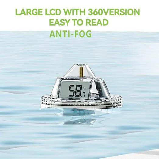RAINPOINT Anti-Fog 360° Reading WiFi Digital Pool Thermometer Floating for Ice Bath,Double-Layer IP68 Waterproofing Remote Temperature Monitor E-Mail&Push Notification Hot Tub SPA,Fish Tank,Aquarium by GreenHaven Gardens