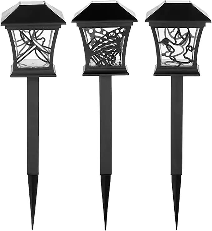 Alpine Corporation Solar-Powered Nature Inspired Pathway Lights, 3-Piece by GreenHaven Gardens