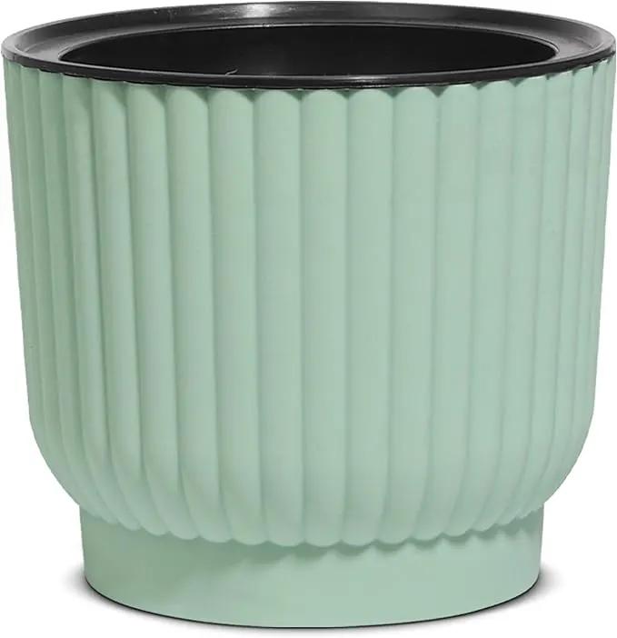 T4U African Violet Pots, 4 Inch Self Watering Pots for Indoor Plants, 6 Pack Small Planters, Durable Mint Green Plastic Small Pots for Indoor Plants, Flower by GreenHaven Gardens