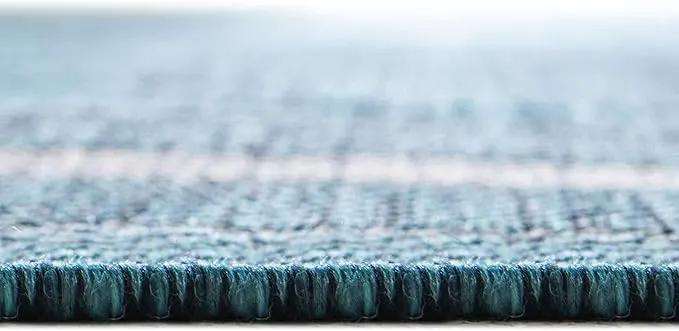 Unique Loom Outdoor Border Collection Area Rug - Soft Border (2' x 8' Runner, Teal/ Ivory) by GreenHaven Gardens