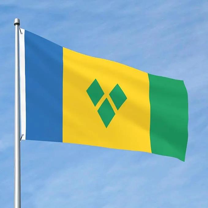 Saint Vincent and the Grenadines Flag Garden Yard House 2x3 ft Flags Double Sided Print Banner Indoor Outdoor Party Home Decorations for Boat Dorm House Balcony by GreenHaven Gardens