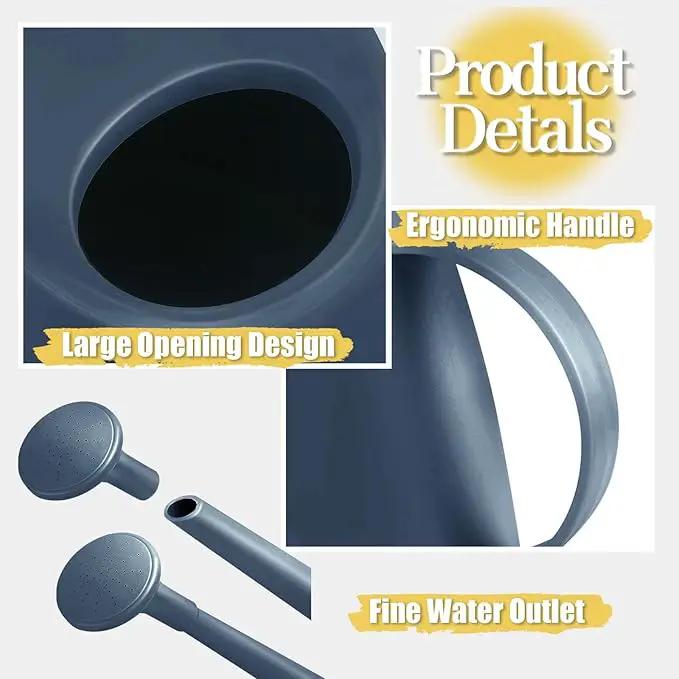 Watering Can for Indoor Plants, Small Watering Cans for House Plant Garden Flower, Long Spout Water Can for Outdoor Watering Plants 1. 8L 1/2 Gallon (Blue) by GreenHaven Gardens