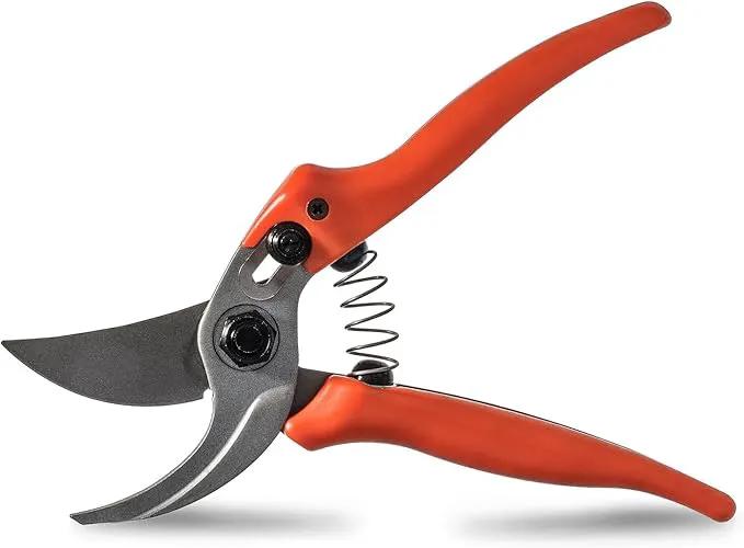 BUGUI 8" Gardening Scissors, Bypass Pruning Shears, 1" Cutting Capacity Sharp Garden Clippers with Low-friction Painted Stainless Steel Blade by GreenHaven Gardens