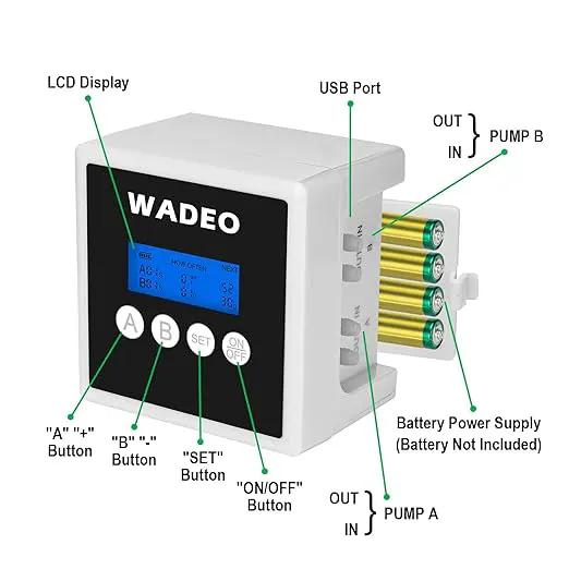 WADEO Automatic Watering System for Potted Plants, Dual Pump Plant Watering System, 15 Potted Automatic Plant Waterer for Indoor, Automatic Drip Irrigation Kit with Digital Programmable Water Timer by GreenHaven Gardens