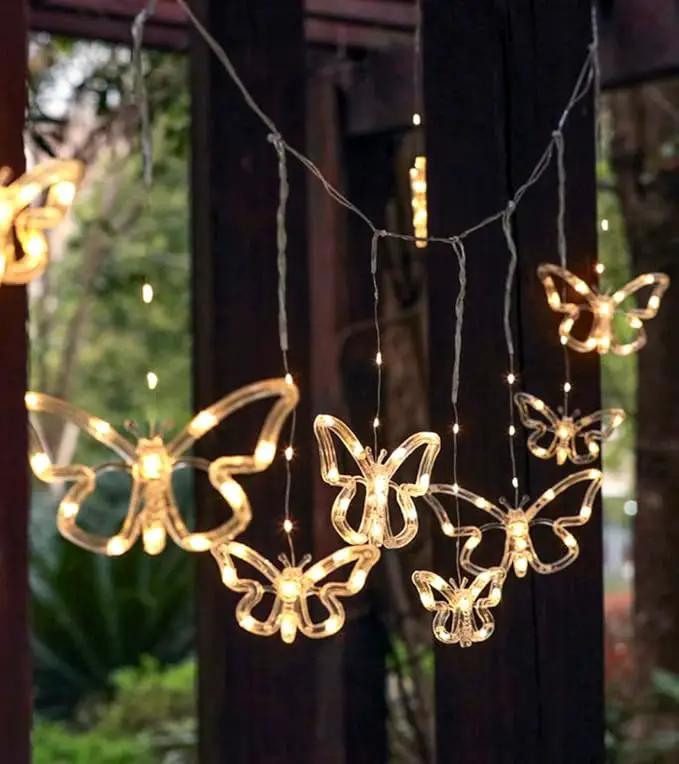 Solar USB String Butterfly Lights Indoor Outdoor 10 LED Fairy Light Decorations for Garden Fence Patio Yard Christmas Tree, Lawn, Patio, Party Decoration (USB Light) by GreenHaven Gardens