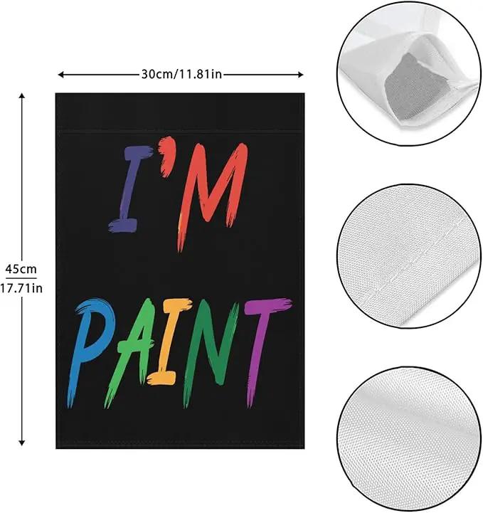I like To Fingers Paint I'm Paint For Couple Valentines Garden Flags 12x18 Double Sided Funny Banner for All Season by GreenHaven Gardens