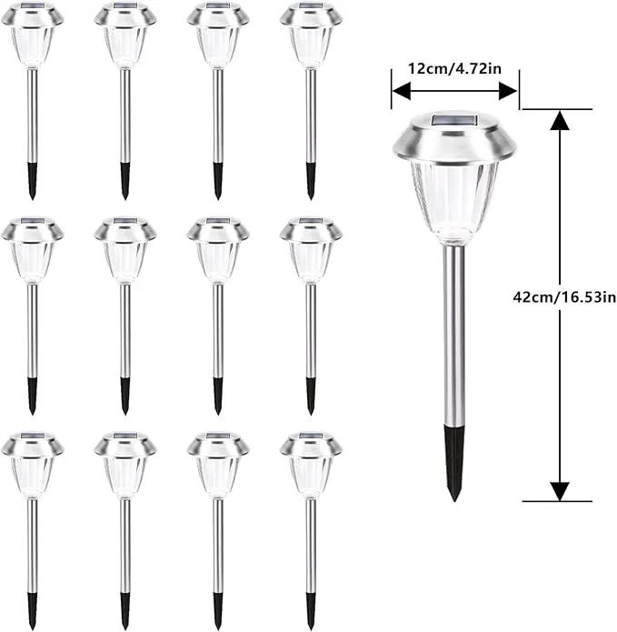 Solar Pathway Lights - 12 Pack Landscape Lawn Solar Lights Outdoor Waterproof，Super Bright LED Warm White & IP65 Garden Lights Stakes for Path, Yard Decoration, Driveway, Walkway by GreenHaven Gardens