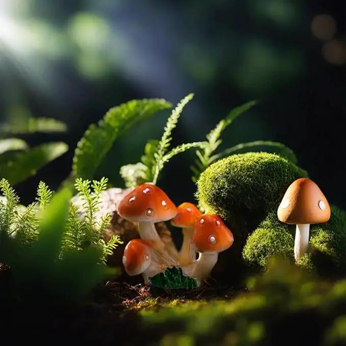 12 Pcs 1.5 to 1.8 Inch Resin Mushroom,Cute Mushrooms Fairy Garden Mushrooms Ornaments for Outdoor Decoration,Home Décor,Cake Decoration,DIY Bonsai Craft … by GreenHaven Gardens
