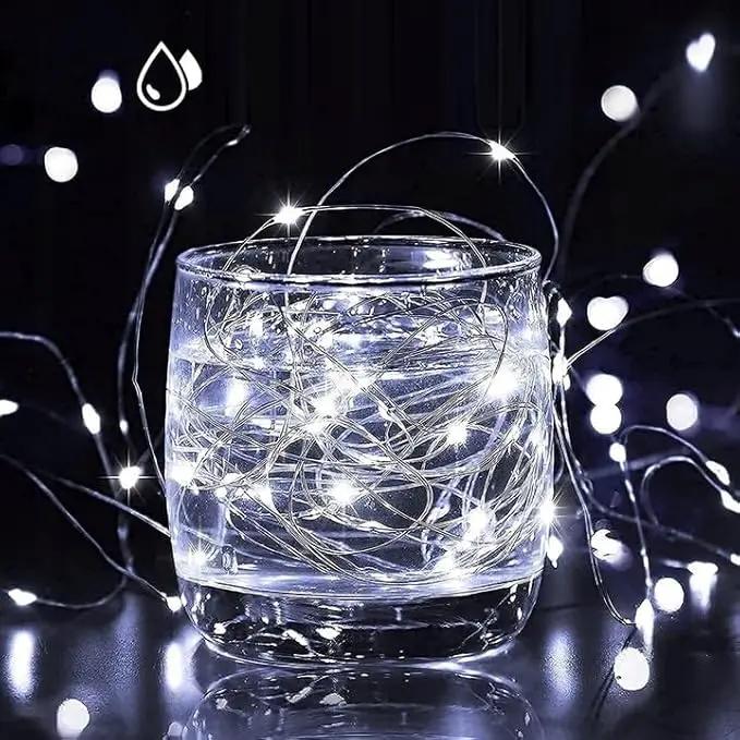 Solar String Lights Outdoor, Upgraded 2-Pack 80FT 200 LED Solar Twinkle Light for Outside, Waterproof Silver Wire 8 Modes Solar Fairy Lights for Garden Patio Tree Christmas Party Wedding (Cool White) by GreenHaven Gardens