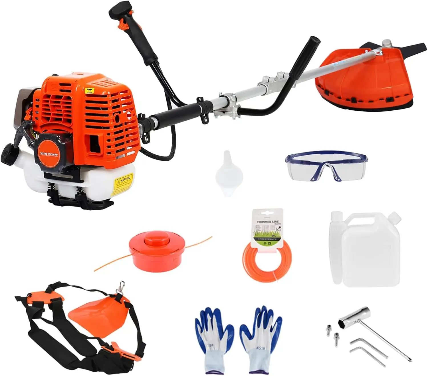 Gas Weed Eater, 52CC 2-Stroke Weed Wacker Gas Powered, 2 in 1 Multi-Functional String/Grass Trimmer, Brush Cutter for Gardening Shipping from USA Fast Arrival by GreenHaven Gardens