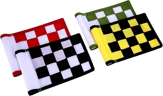 Golf Flag,Konday Checkered Training Putting Green Flags, Golf Target Flags for Indoor Outdoor Backyard Garden,8.7inch*6inch (4-pack) by GreenHaven Gardens