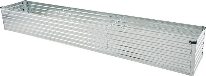 12x2x1.5ft Galvanized Raised Garden Bed,Outdoor Planter Box Metal Patio Kit Planting Bed for Vegetables Flowers Herb,Silver by GreenHaven Gardens