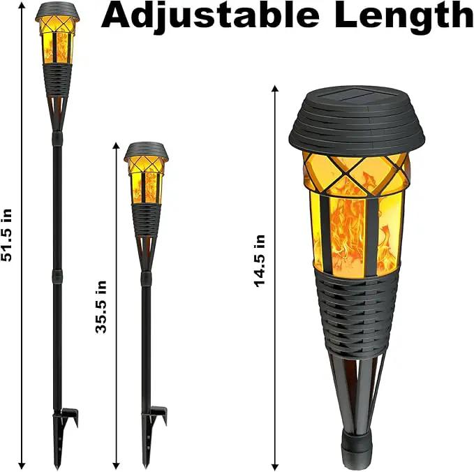 Flickering Flames Torch Light Solar Garden Lights Waterproof Landscape Lighting - 8 Pack by GreenHaven Gardens