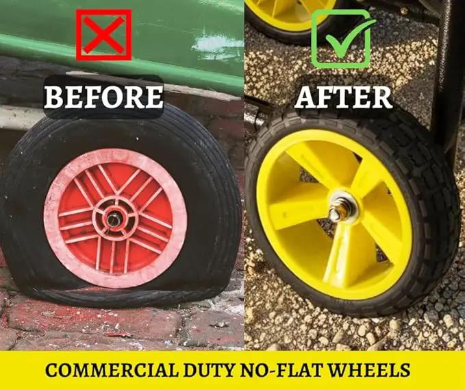 Heavy Duty Hose Cart with Wheels – Garden Hose Holder, Hose Reels for Outside, Metal Hose Reel Cart, 200ft Capacity by GreenHaven Gardens