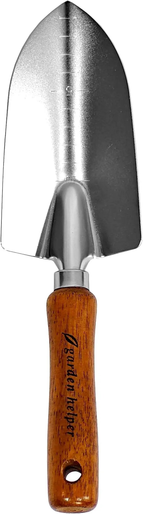 Japanese Garden Trowel Heavy Duty Japanese Steel with Wood Handle, Garden Transplanter Tool for Digging, Scooping, Transplanting, Made in Japan, Large Silver by GreenHaven Gardens