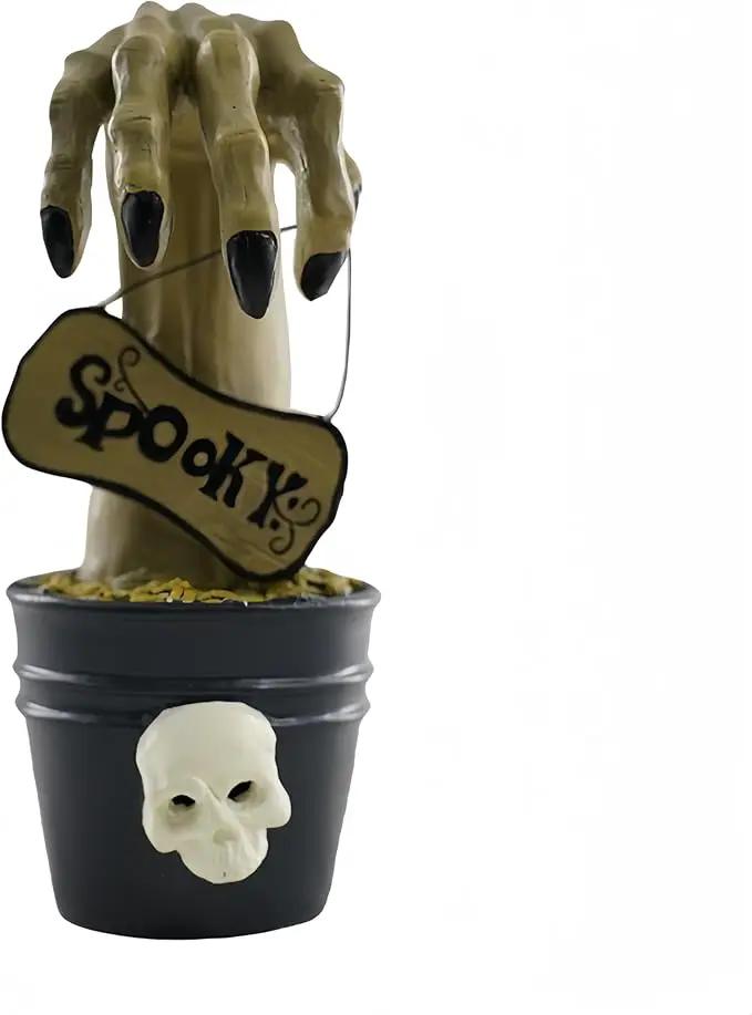 Halloween Decoration Solar Garden Statue Skeleton Spooky Hands Mummy Pumpkin Outdoor Figurines Lighted Lawn Yard Patio Porch Ornament Gift by GreenHaven Gardens