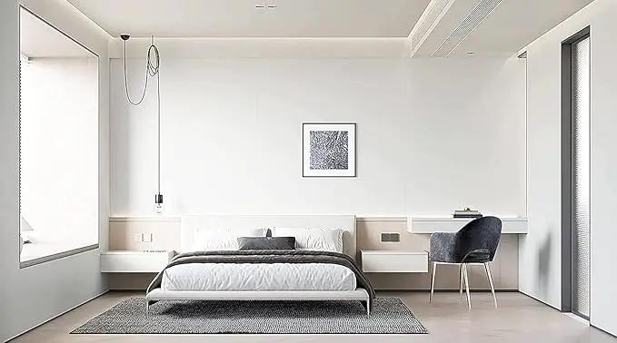 Dimoon 236''x23.6'' White Skin Peel and Stick Wallpaper Contact Paper Modern Self Adhesive Wall Paper Removable Renter Friendly Textured Solid Color Cabinet Vinyl Roll (236''x23.6'',White Skin) by GreenHaven Gardens
