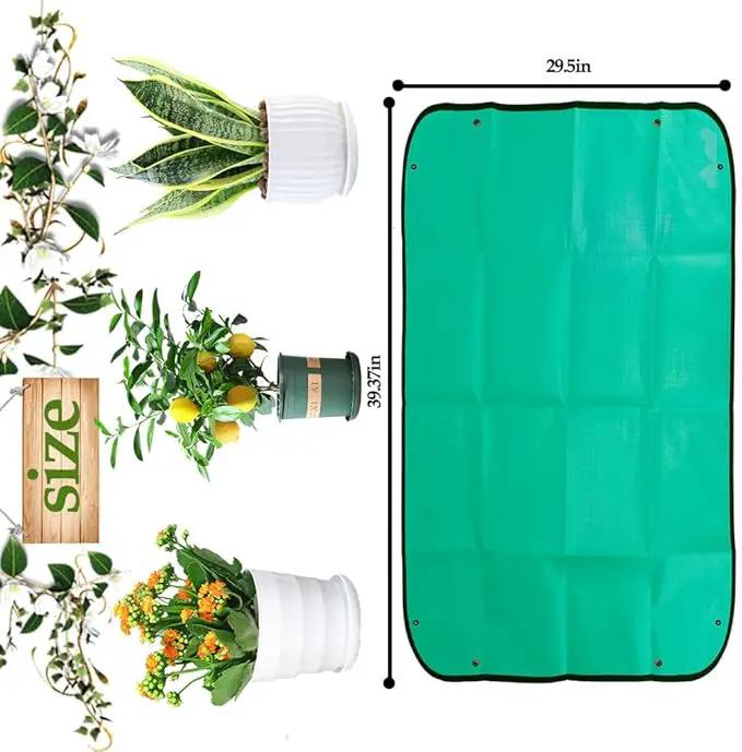 Potting Mat,Gardening Gifts,Repotting Mat,Gardening Hand Tools,Repotting Mat for Indoor Plants,Plant Mat,Gardening Tool Set,Indoor Gardening System,Gardening Gifts(Green 39.75 * 29.5 in) by GreenHaven Gardens