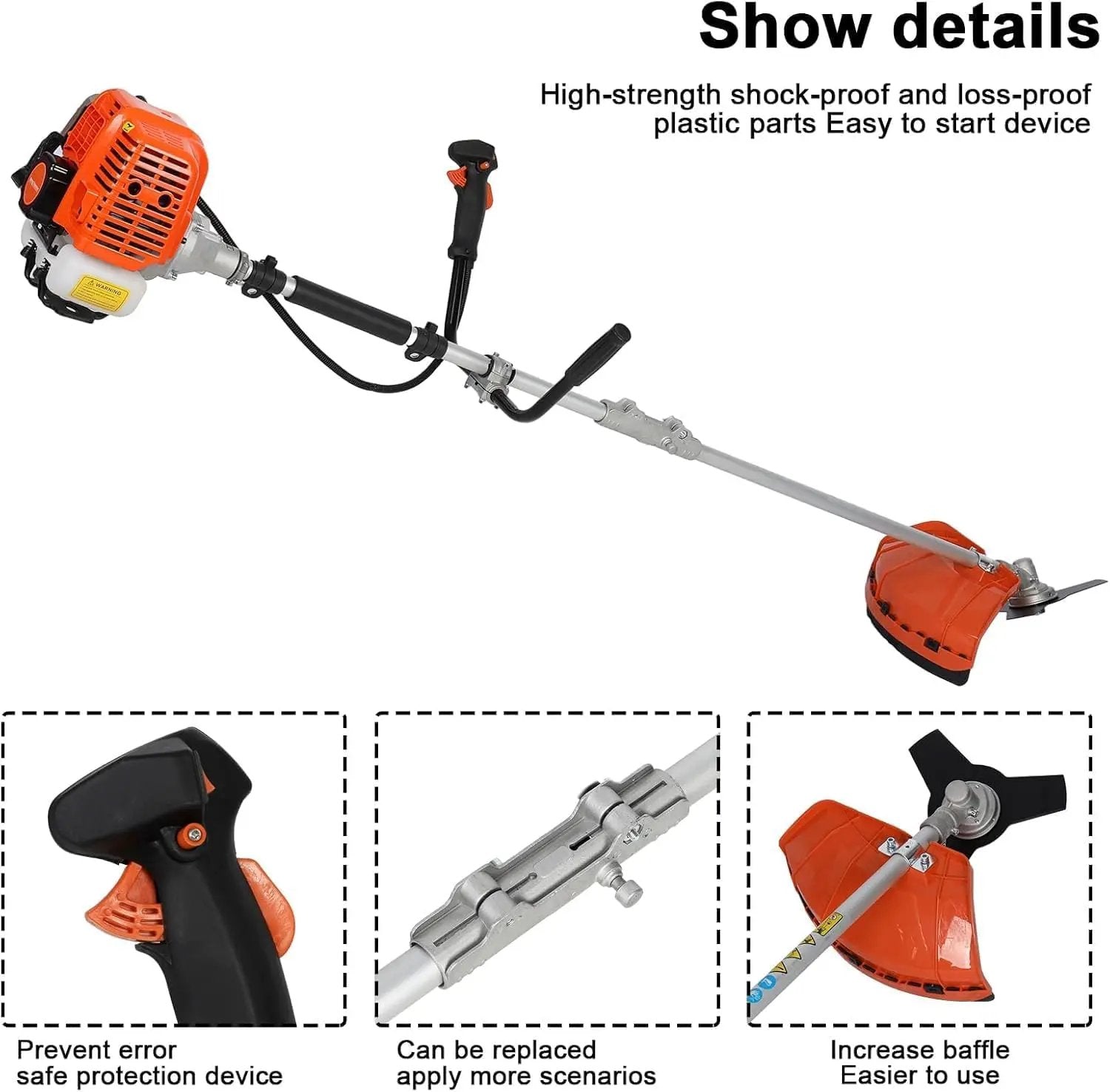 2025 Upgraded Weed Wacker, 52CC Gas Powered Weed Eater, 2 in 1 Gas String Trimmer and Grass Cutter with 3 Teeth Brush Cutter Blade, Lightweight Hedge Trimmer Edger Lawn Tool for Garden Yard by GreenHaven Gardens