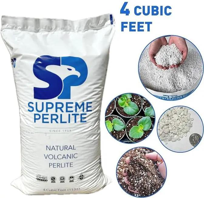 Supreme Horticulture Coarse Grade Perlite 4 Cubc Foot 113 Liters 120 Quarts - Indoor & Outdoor Use Coarse Grade by GreenHaven Gardens