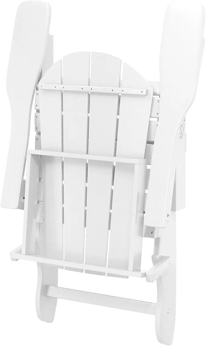 Westin Outdoors Laguna WO Home Outdoor Adirondack Folding Chair Lounger Seat Traditional Retro Home Furniture for Beach, Balcony, Backyard, Lawn, Patio, Pool, Deck, Garden (White) by GreenHaven Gardens