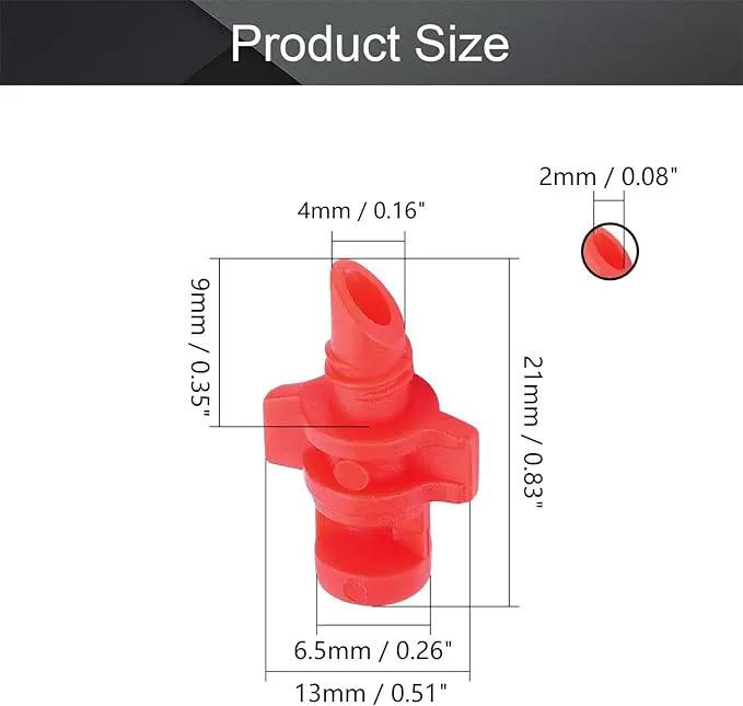 MroMax 20Pcs Misting Sprayer 360 Degree 4x9 Intubation Hole Nozzle Jet Mister Cloning Machine Hydroponic for Water Garden Flower Grass Red by GreenHaven Gardens