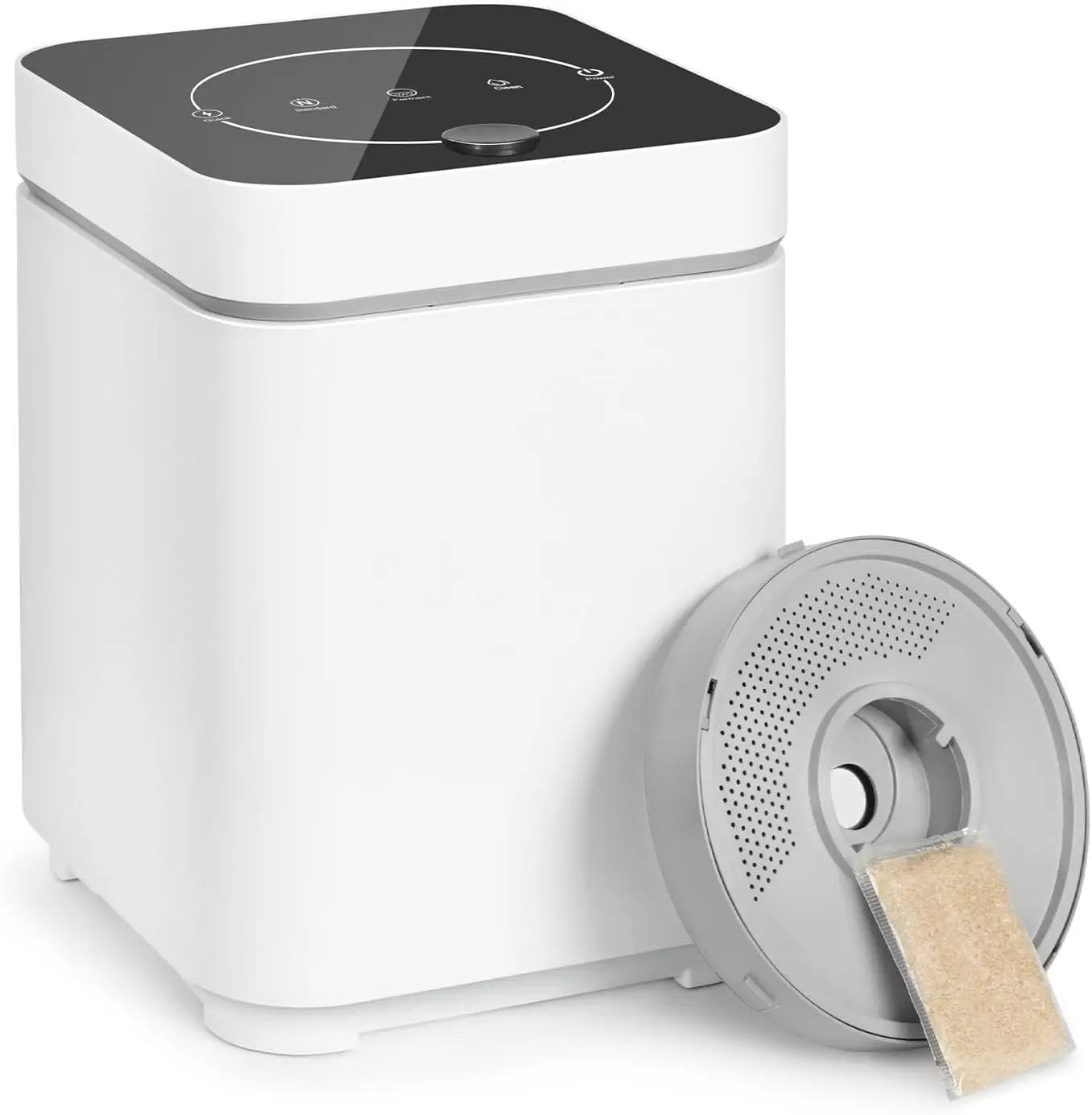 3L Kitchen Smart Electric Countertop Composter with LED Display and Auto-Cleaning, Turns Food Waste into Fertilizer with Replaceable Carbon Filter, Bio-Pack for Fermentation by GreenHaven Gardens