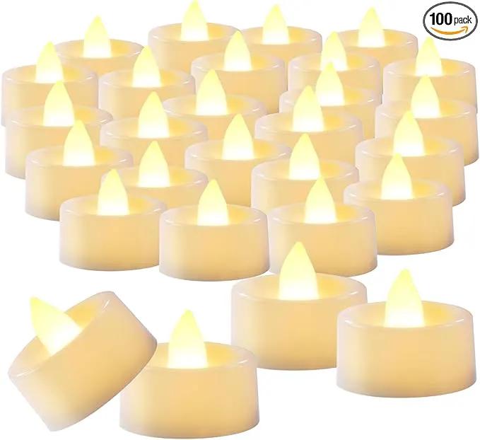 Beichi 100-Pack Flameless LED Tea Light Candles Bulk by GreenHaven Gardens