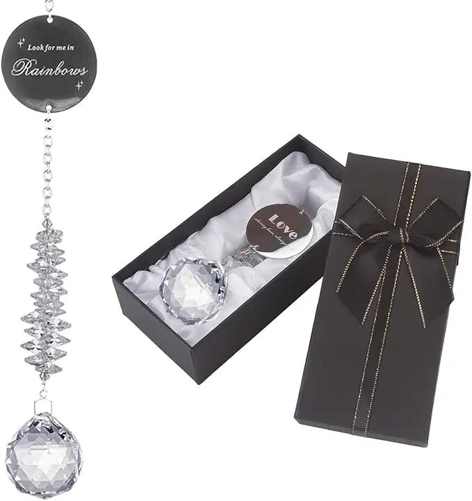 Sympathy Gifts for Loss of Loved One, Unique Memorial Gifts, Bereavement Gift Ideas for Loss of Mom Dad Son, Sun Catchers Indoor Window, Christmas Decor, 40mm Crystal Ball Sun Catcher by GreenHaven Gardens