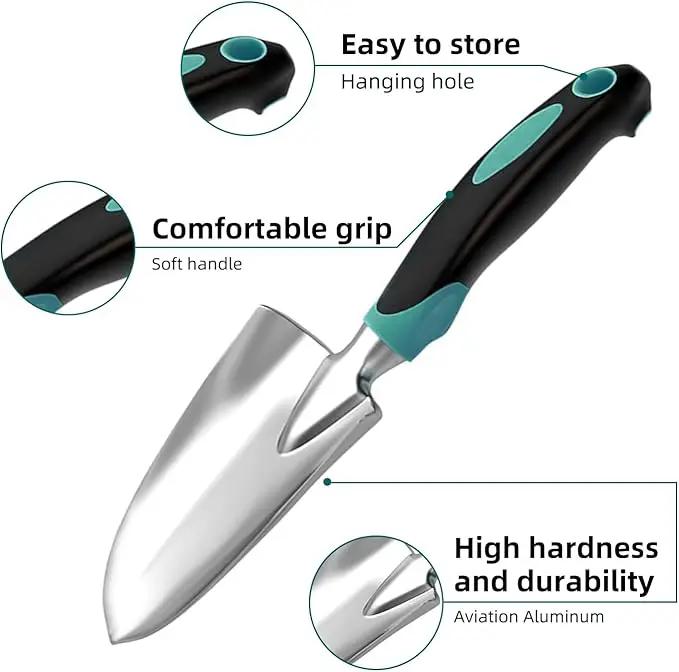 Garden Tool Set, 3-Piece Gardening Planting Tools Kit for Gardener, Heavy Duty Aluminum Garden Kit Gardening Gifts Tools for Men Women, Outdoor Hand Tools, Garden Essentials, Gift for Garden Lover by GreenHaven Gardens