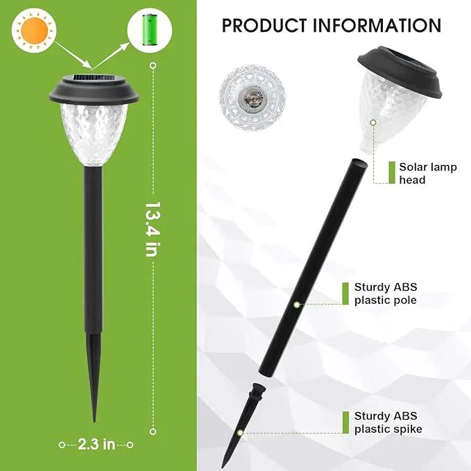 GOODFOEVER Solar Pathway Lights Outdoor, 10 Pack Solar Powered Garden Light Waterproof, Auto On/Off Solar Yard Lights for Lawn Patio Walkway Driveway Decor Landscape Lighting by GreenHaven Gardens