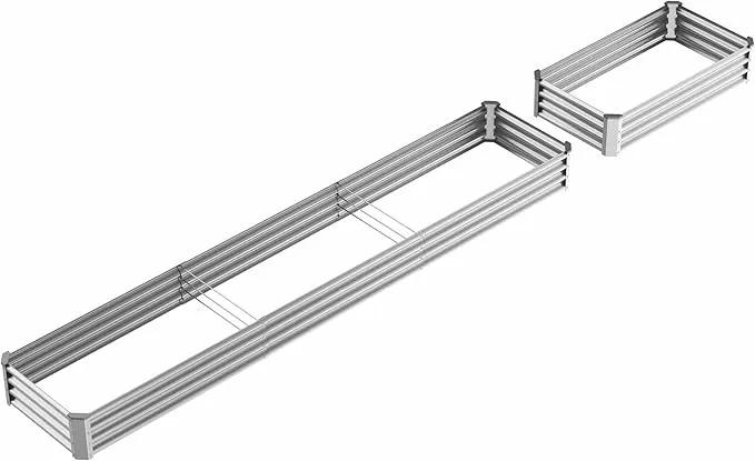 6X2X1FT-2P Galvanized Raised Garden Beds Outdoor,Planter Raised Beds for Gardening, Vegetables, Flowers,Large Metal Garden Box,Deep Plant Flower pots Outdoor. by GreenHaven Gardens
