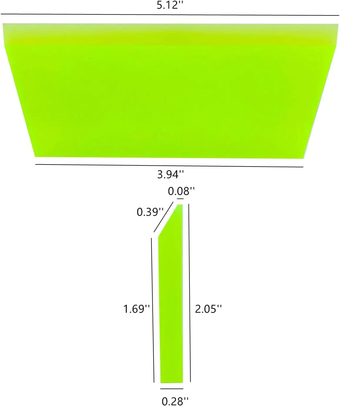 CARTINTS 2pack Squeegee Blades Replacement Rubber Squeegee, 5.1x 2 inch, for Cleaning Glass, Shower Door and Car Windows and Screen Printing,Green by GreenHaven Gardens