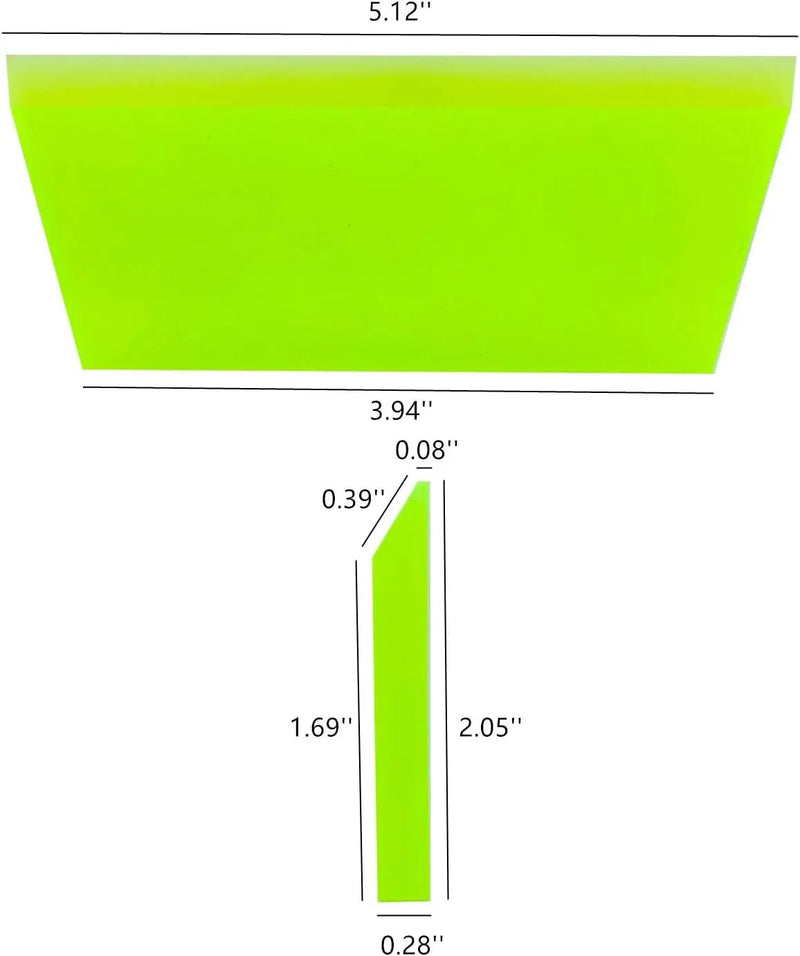 CARTINTS 2pack Squeegee Blades Replacement Rubber Squeegee, 5.1x 2 inch, for Cleaning Glass, Shower Door and Car Windows and Screen Printing,Green by GreenHaven Gardens