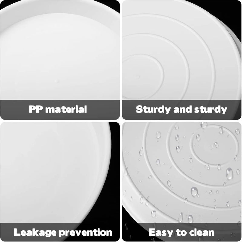 2 Size Round Stepping Stone Molds, 6 Pcs 10''/ 11.2'' Reusable Concrete Mold for Garden Stepping Stones Large Tray for Concrete and Stained Glass for Garden Walk Way White by GreenHaven Gardens