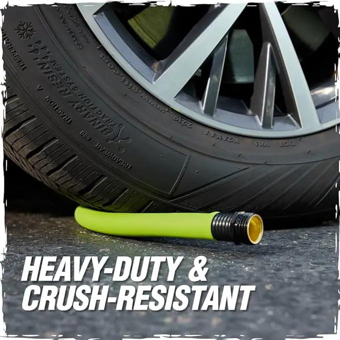 Rugged Rhino Heavy Duty Flexible Light Weight Garden Hose, 75ft x 5/8in, 4 Layer Leakproof Outdoor Gardening Tools, Watering Supplies, Powerful Water Pressure for Lawn, Flowers, Green Black by GreenHaven Gardens