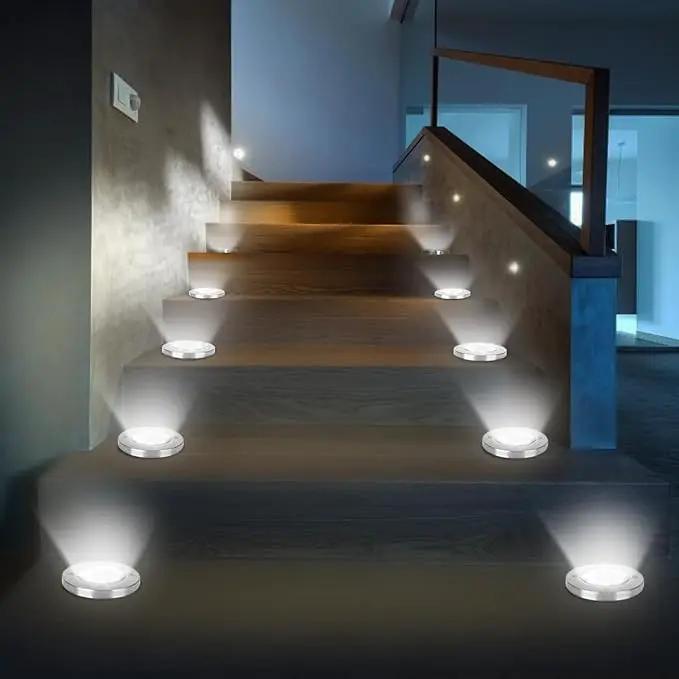 Solar Lights Outdoor Waterproof, 8 Packs Bright Solar Ground Lights with Updated 12 LEDs, Solar Garden Lights Landscape Lights for Pathway Walkway Driveway Patio Yard Deck Lawn Decor (Cold) by GreenHaven Gardens