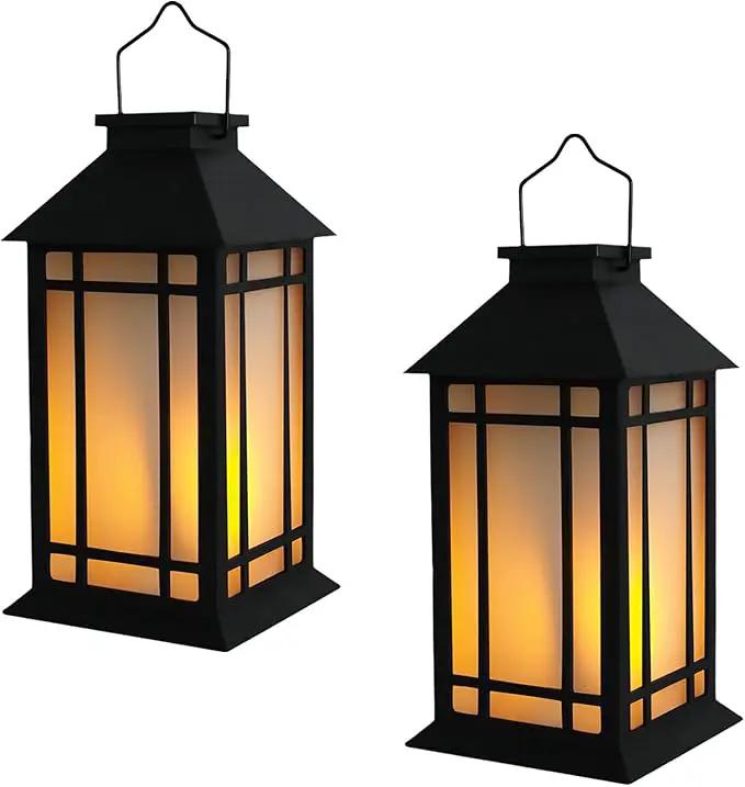 13-Inch IP65 Waterproof Battery-Powered Outdoor Lantern with Led Flameless Candle and 6-Hour Timer - Decorative Lantern for Patio & Garden(2 Pack) by GreenHaven Gardens