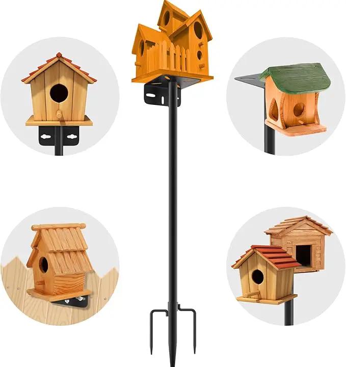 80 Inch Adjustable Bird Feeder Pole,Bird House Pole Suitable for Feeders & Birdhouse,Weather Station,Heavy-Duty Rustproof Design,Enhance Outdoor Decor & Birdwatching Experience by GreenHaven Gardens