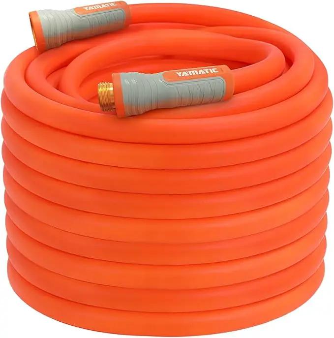 YAMATIC Heavy Duty Garden Hose 5/8 in x 100 ft with Swivel Fitting, Super Flexible Water Hose, All-weather, Lightweight, Burst 600 PSI by GreenHaven Gardens