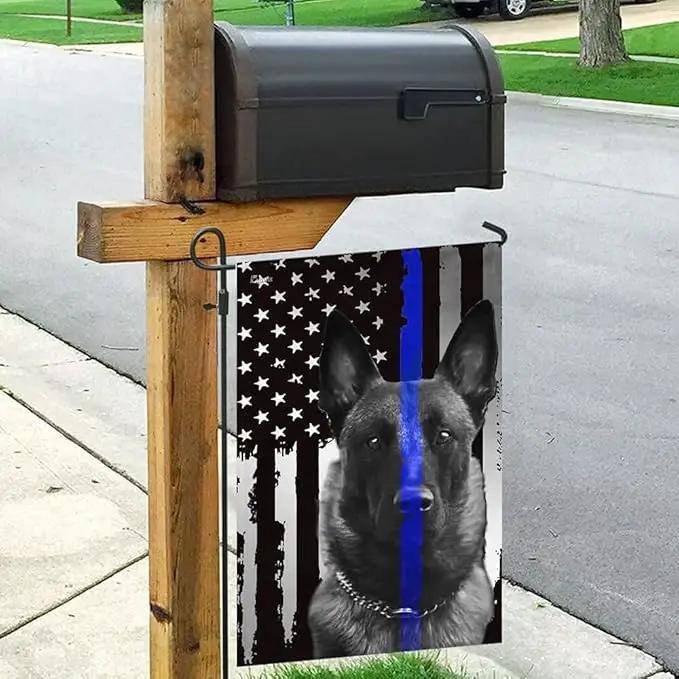 FLAGWIX American Flags, Belgian Malinois, Police Dog, K9 Fla - 4th of July Decorations for Home, Garden, House Flag 30x40 - USA House Garden Flags Premium Polyester, Decorative Outdoor Flags by GreenHaven Gardens