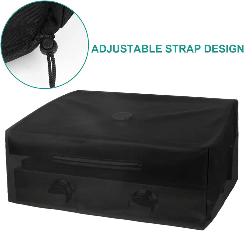 5011 Hard Cover Hood with Temperature Gauge for Blackstone 22 inch Table Top Griddle, Griddle Lid and Heavy Duty Grill Cover & Bag for Blackstone 22" Table Top Griddles, Black by GreenHaven Gardens