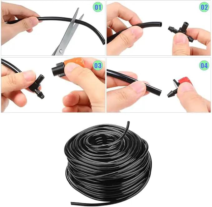 1/4 inch Garden Watering Tube, 4mm Water Tube Irrigation System Hose Blank Distribution Line Plant Drip Automatic Pipe DIY Agriculture Hydroponics Misting Tubing Patio Lawn Yard Greenhouse Outdoor by GreenHaven Gardens