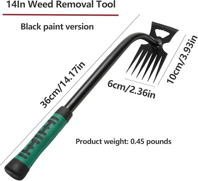 Gardening Hand Weeder Tools, Weeding Artifact Uprooting Weeding Tool, Durable Manganese Steel Hand Weeder Tool, Manual Multifunctional Weeders Gardening Tools for Yard and Garden (6 Teethes) by GreenHaven Gardens