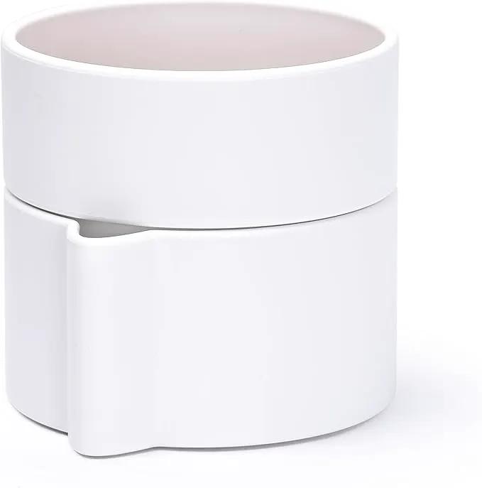 Phoenix Vine 6.5 Inch Self-Watering Planter Pot with Terracotta Insert, Deep Water Reservoir, and Ceramic-Alike BPA-Free Plastic Pot for Plant, Modern Planter for Houseplants, White, 53-A-S-1 by GreenHaven Gardens
