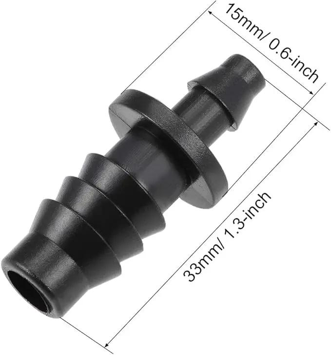 uxcell Barb Drip Pipe End Closure Cap 4mm and 8mm Inner Diameter Hose Plug Connector for Garden Agricultural Irrigation System, Plastic 10pcs by GreenHaven Gardens