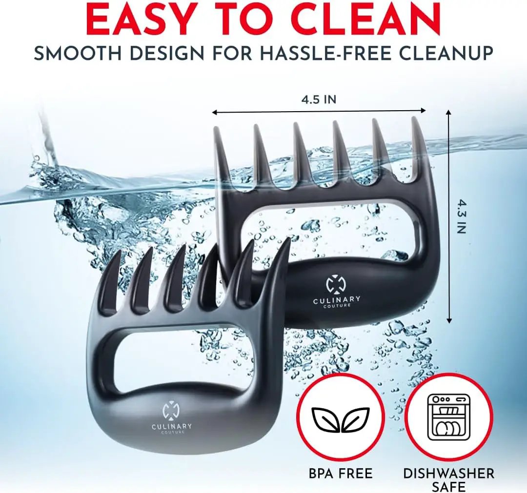 Premium Meat Shredder Claws - BBQ Accessories Gifts for Men Dad Birthday, Bear Claw for Shredding Meat - Claws for Pulled Pork, Chicken Shredder Tool - Perfect for BBQ Grilling Accessories by GreenHaven Gardens