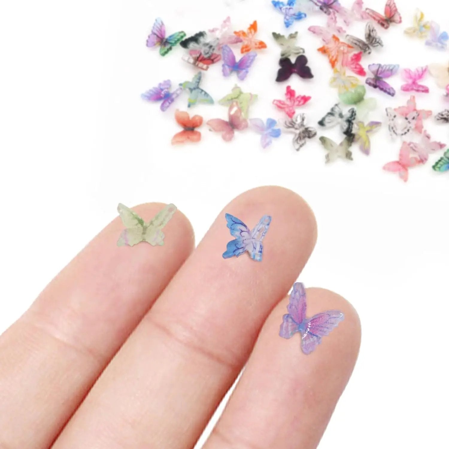 60Pcs Mini Resin Butterflies, Miniature Dollhouse Accessories Tiny Butterflies for Crafts, Mini Resin Animals Figurines for DIY Fairy Garden Dollhouse Micro Landscaping Decoration by GreenHaven Gardens